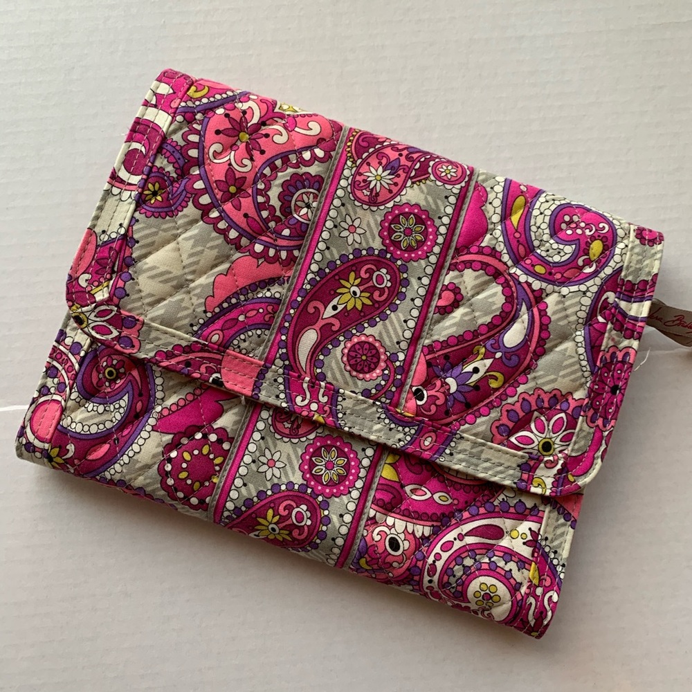 Vera Bradley Pink and Purple Paisley Travel Jewelry Organizer